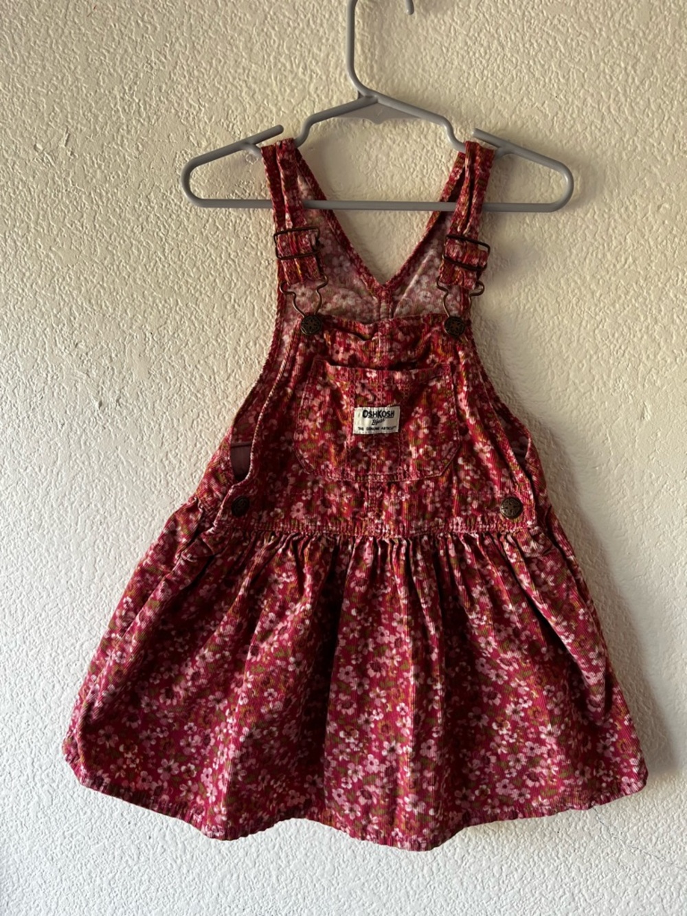 Oshkosh toddler girl corduroy flower dress